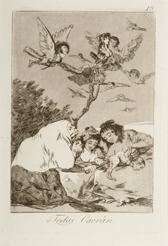 Francisco de Goya y Lucientes, Todos caeran (All Will Fall) (#19) (1799), collection of the Hallie Ford Museum Art, Salem, Oregon, Gift of Willamette University in honor of Henry and Sharon Hewitt, 2003.010.